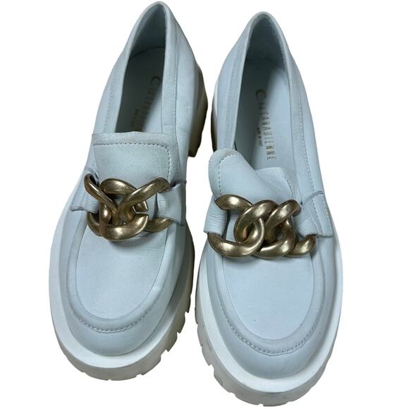 La Canadienne Buena Leather Loafer Gold Accents Women's Size 35 (US 5) GUC - Picture 5 of 8